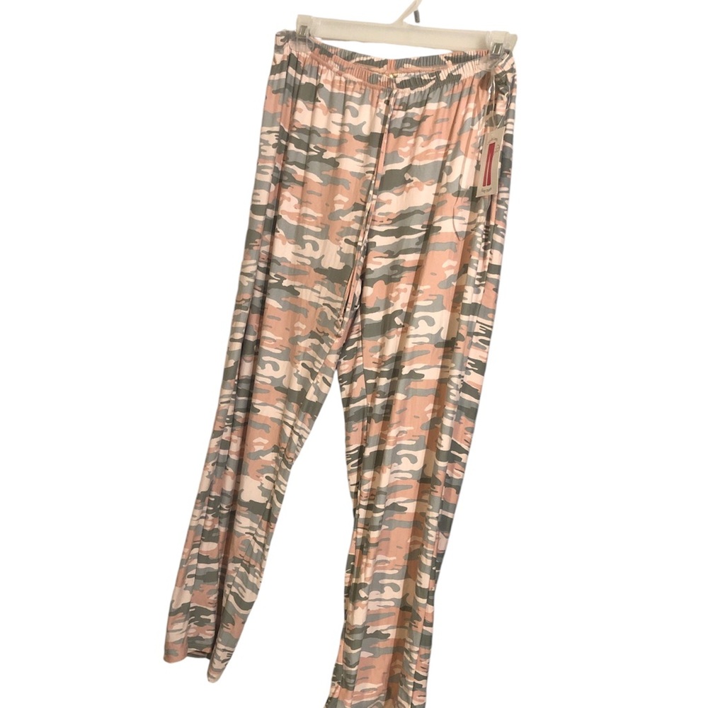 Pink camouflage pajama pants